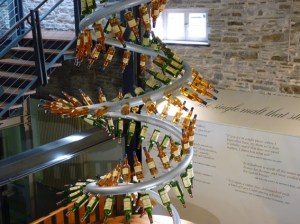 Whisky display at the Glenlivet visitors centre