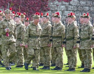 HRH the Prince of Wales inspects the Black Watch