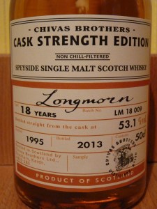 Longmorn 18 CS Label
