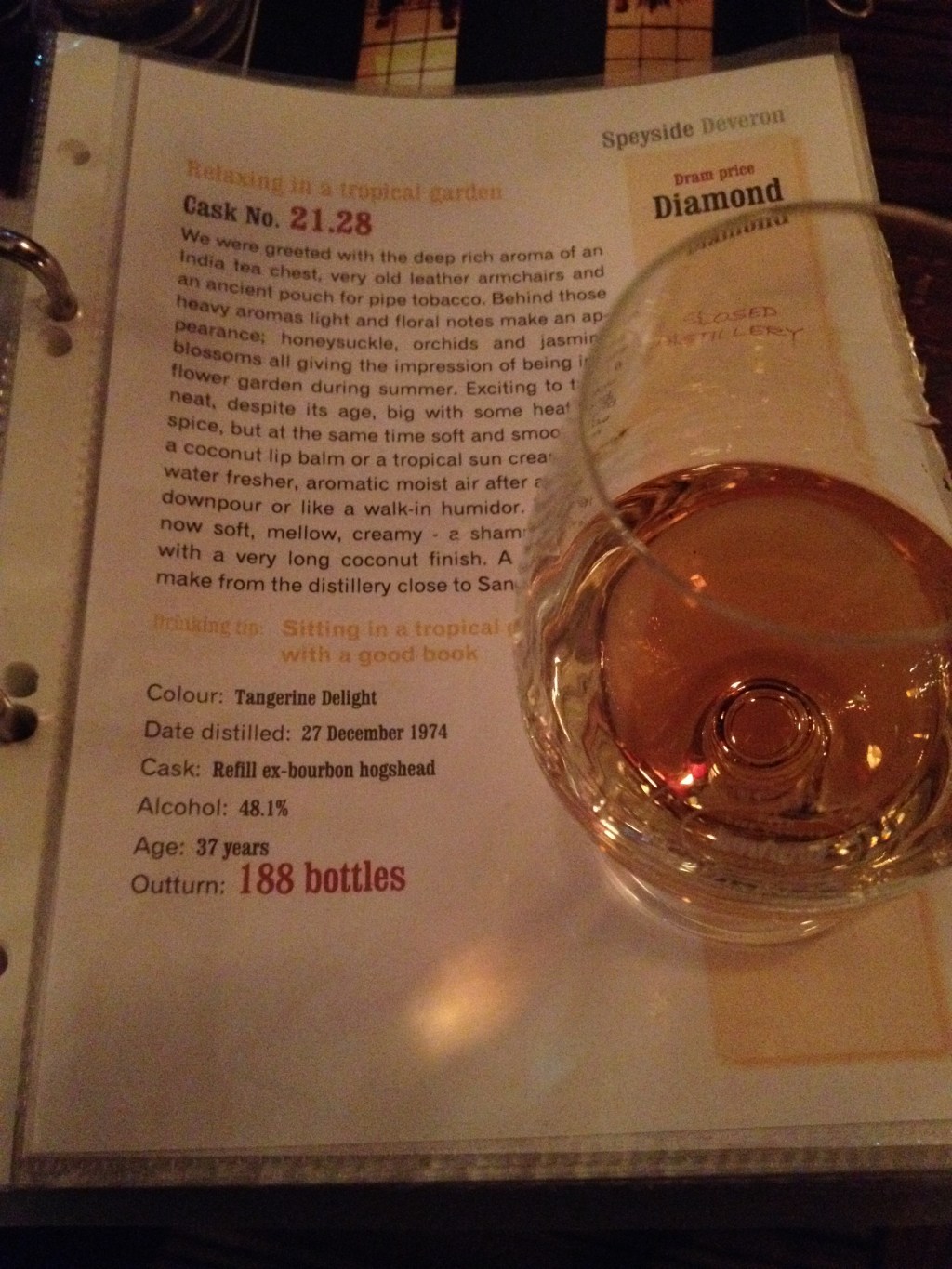 SMWS 21.28 Relaxing in a tropical&nbsp;garden