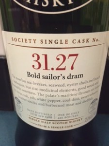 SMWS 31.27 A bold sailor's dram