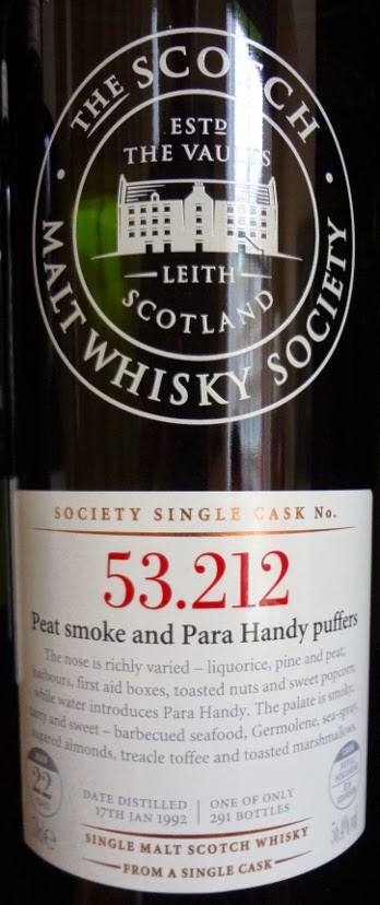 SMWS 53.212 Peat smoke and Para Handy&nbsp;puffers