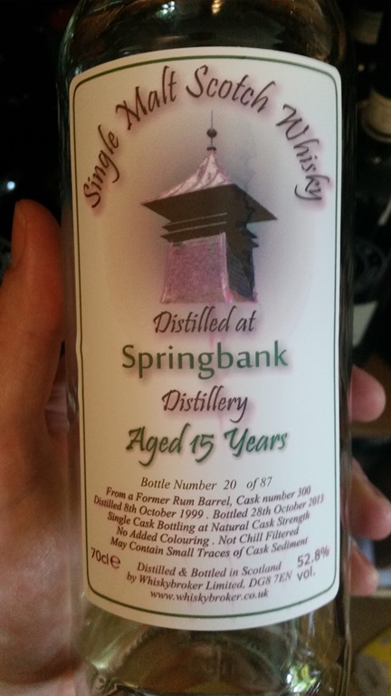 WhB Springbank 15 Rum Cask 300