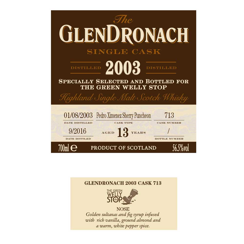 Glendronach 13 Years Old 2003 Cask&nbsp;713