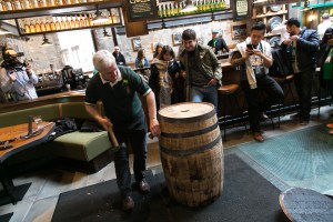 Jameson Distillery Cooperage display