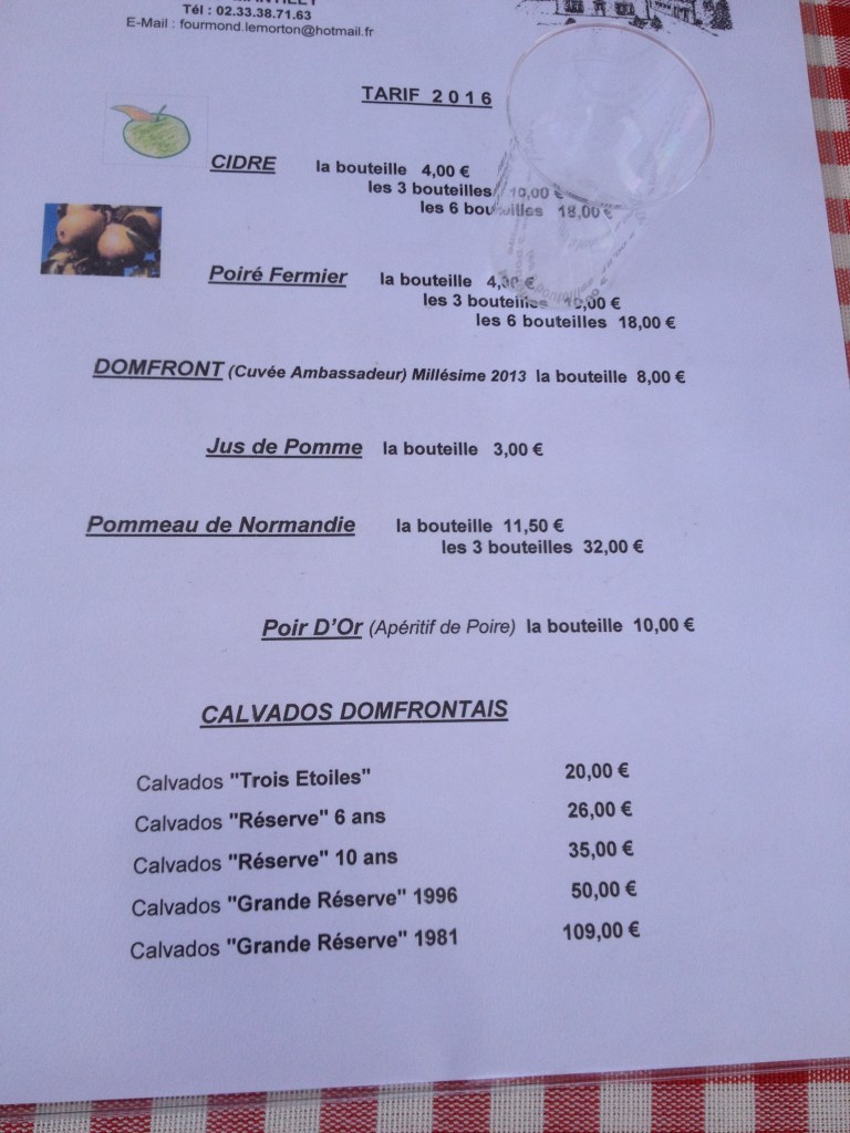 Fourmond-Lemorton price list