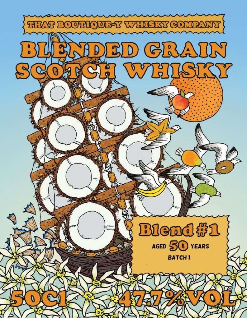 TBWC Blended Grain 50yo Batch 1 label