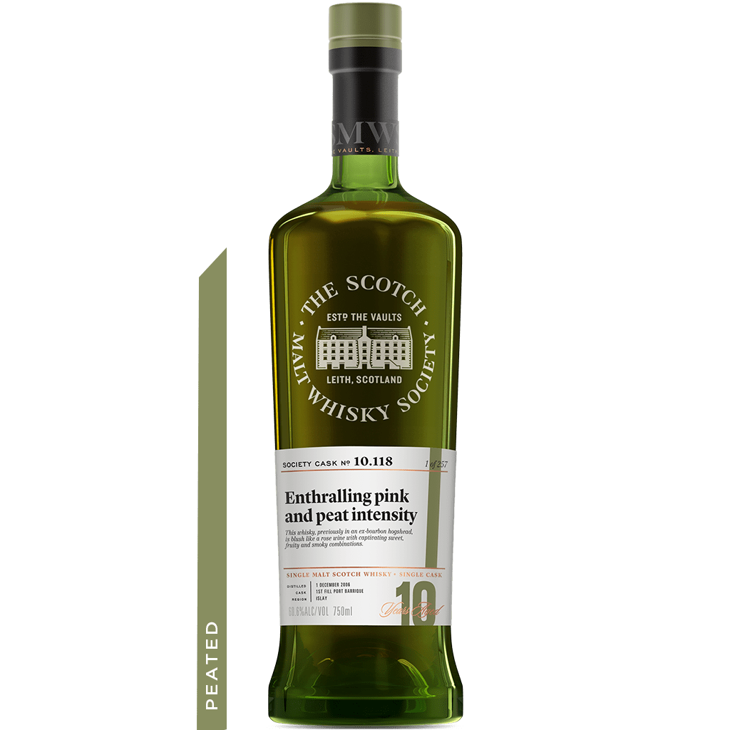 SMWS 10.118 Enthralling pink and peat&nbsp;intensity